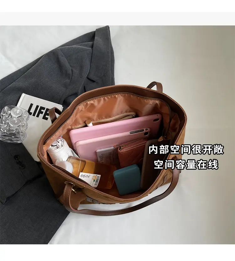 2025 New Retro Letter Shoulder Bag Women's Large Capacity — feature 10
