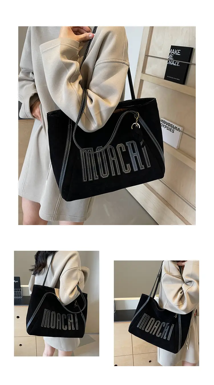 2025 New Retro Letter Shoulder Bag Women's Large Capacity — feature 11