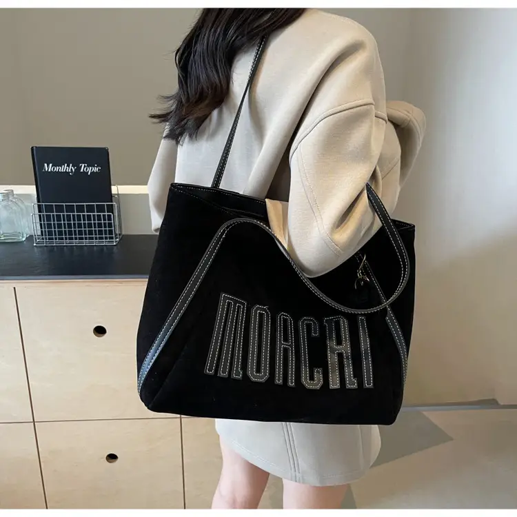 2025 New Retro Letter Shoulder Bag Women's Large Capacity — feature 15