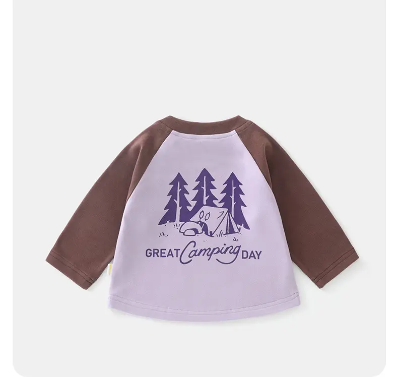 Duuduu Kids T-Shirt Brown Spring Autumn Long Sleeve — feature 23