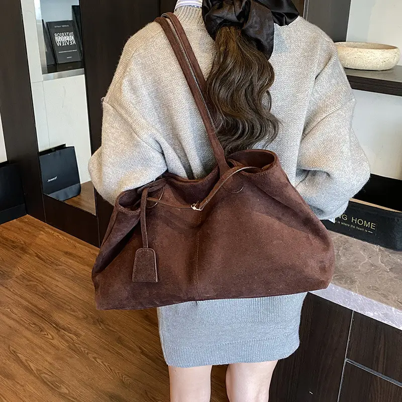 Women Large Capacity Tan Leather Tote Bag 2025 - Image 6