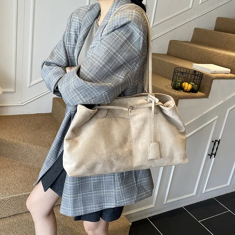Women Large Capacity Tan Leather Tote Bag 2025 - Image 7