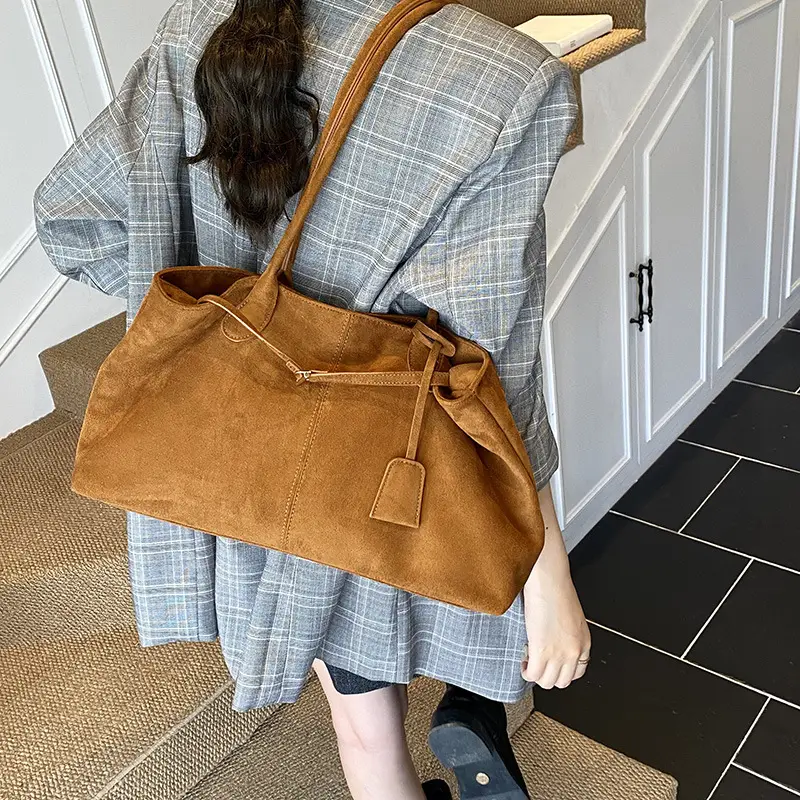 Women Large Capacity Tan Leather Tote Bag 2025 - Image 8