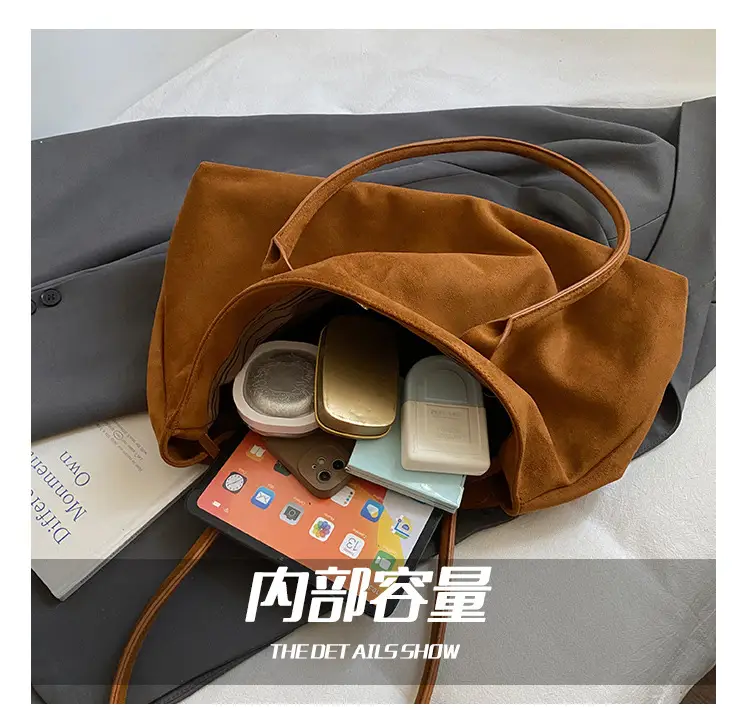 Women Large Capacity Tan Leather Tote Bag 2025 — feature 5