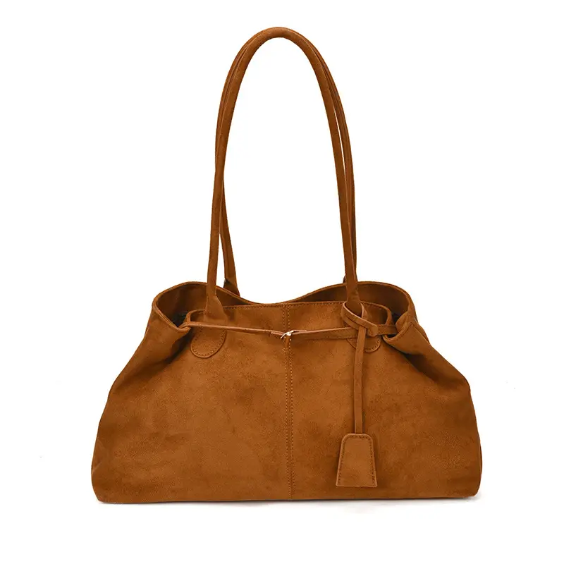 Women Large Capacity Tan Leather Tote Bag 2025 - Image 2