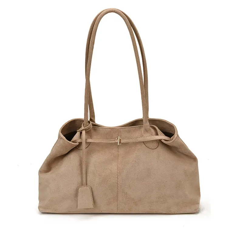 Women Large Capacity Tan Leather Tote Bag 2025 - Image 4