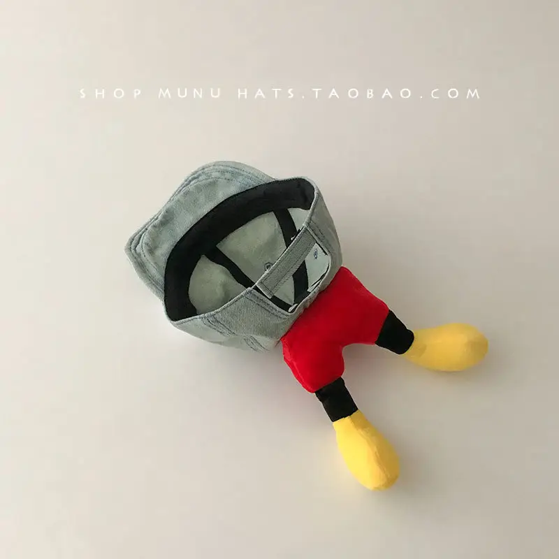 Children's Denim Peaked Hats with Mickey Butt Design — feature 5