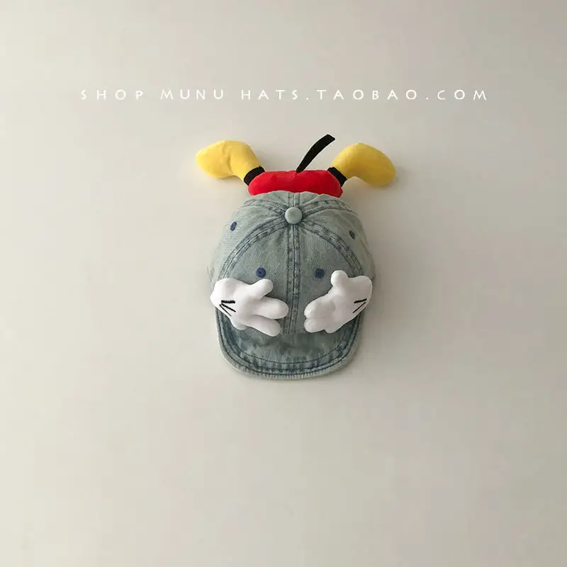 Children's Denim Peaked Hats with Mickey Butt Design — feature 6