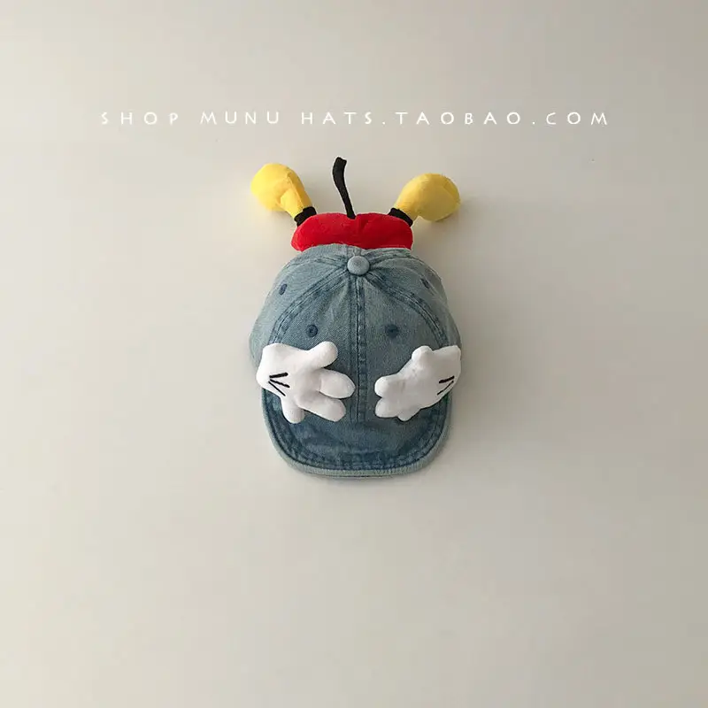 Children's Denim Peaked Hats with Mickey Butt Design — feature 8