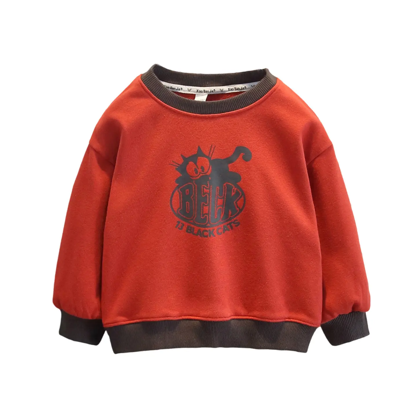 Boys Red Black Cats Sweatshirt Spring Autumn 2025 - Image 5