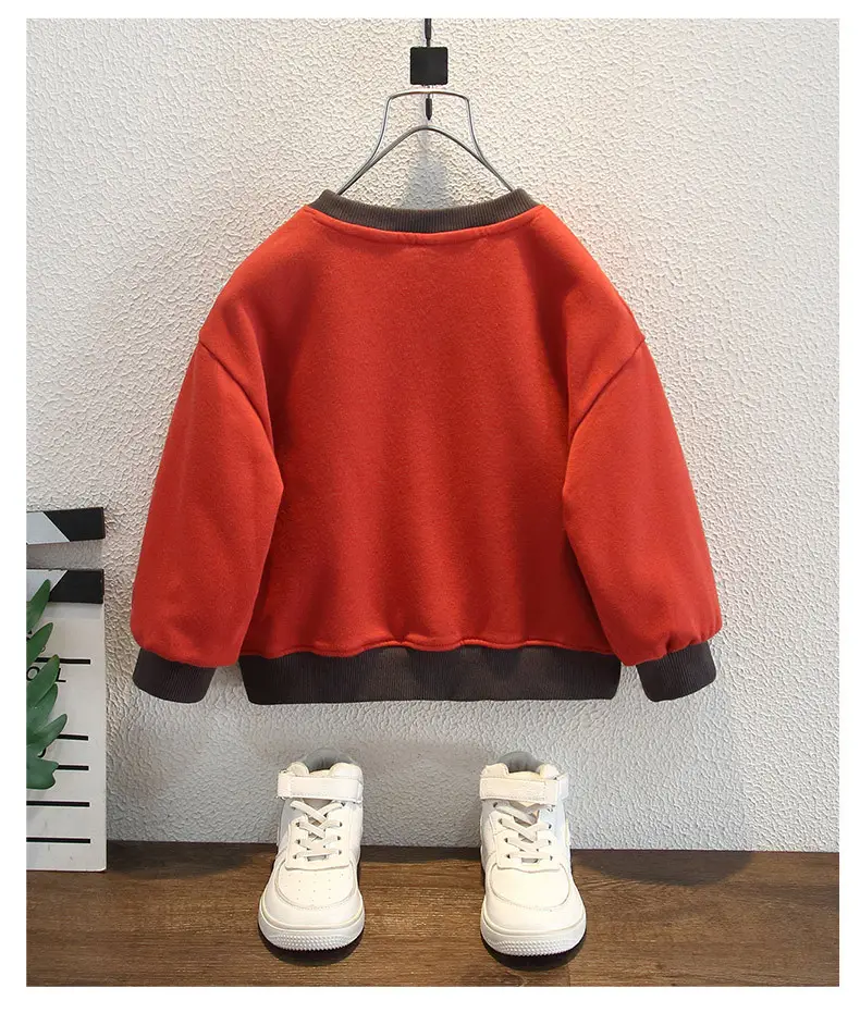 Boys Red Black Cats Sweatshirt Spring Autumn 2025 — feature 8