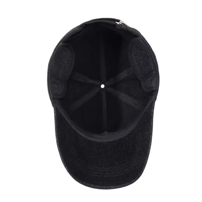 Men Woolen Duckbill Cap Winter Warm Ear Protection - Image 4
