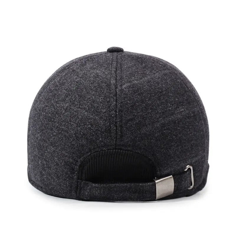 Men Woolen Duckbill Cap Winter Warm Ear Protection - Image 6