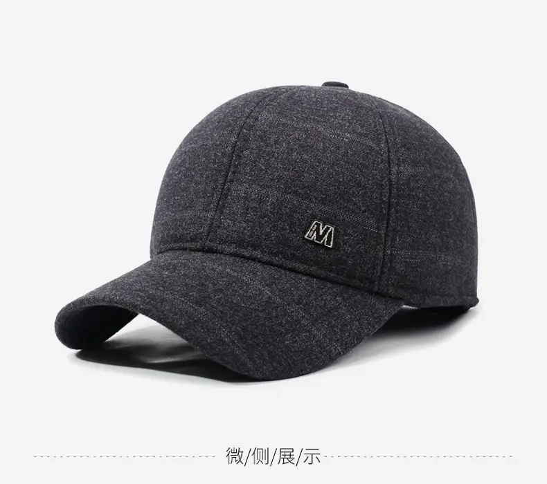 Men Woolen Duckbill Cap Winter Warm Ear Protection — feature 9