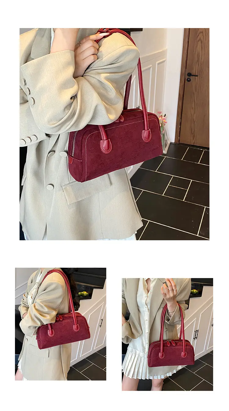 Women's Tan Leather Shoulder Bag with Gold Handles — feature 18