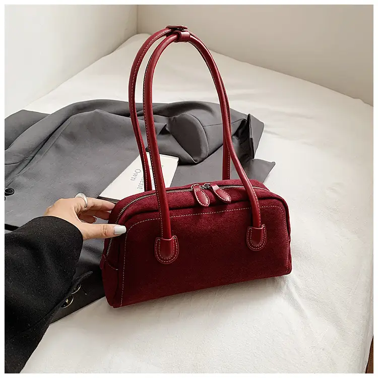 Women's Tan Leather Shoulder Bag with Gold Handles — feature 24