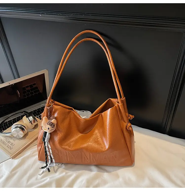 Women's Retro Brown Leather Tote Bag 2025 Autumn Winter — feature 20