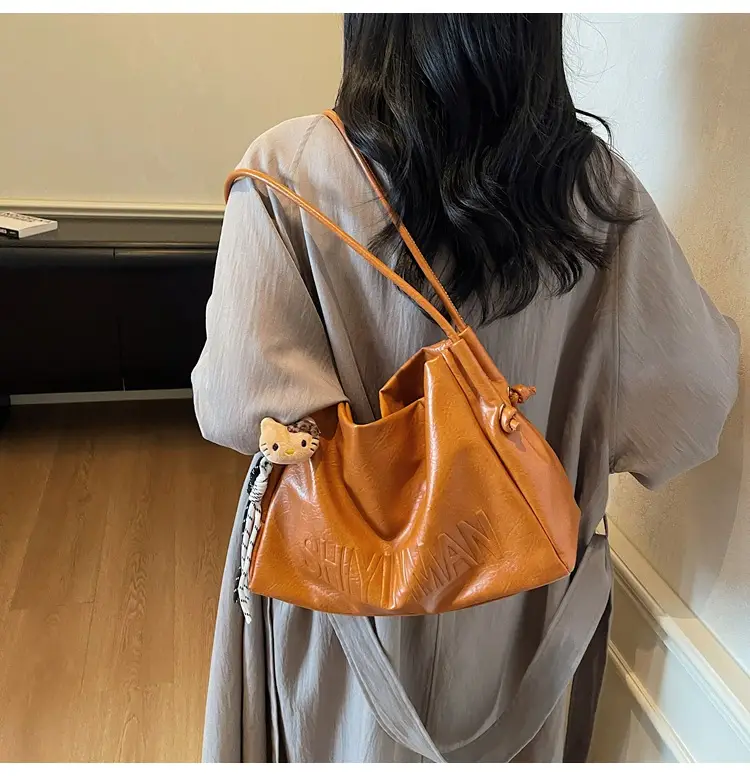 Women's Retro Brown Leather Tote Bag 2025 Autumn Winter — feature 27