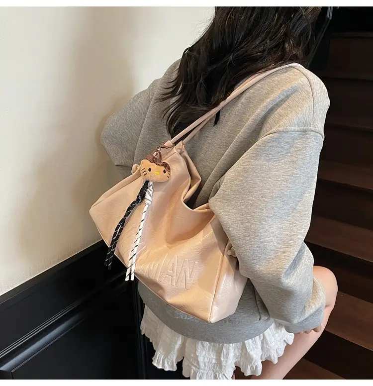 Women's Retro Brown Leather Tote Bag 2025 Autumn Winter — feature 47