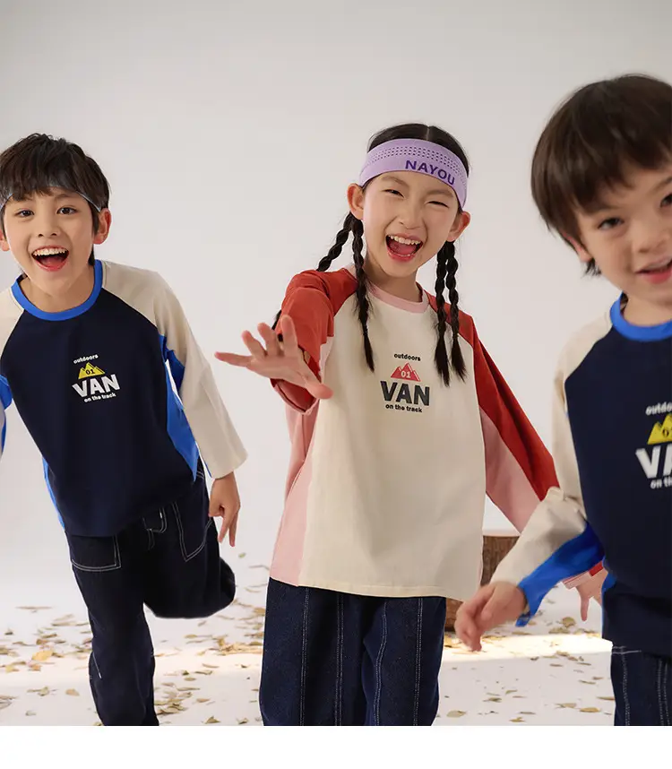 Kids Long Sleeve T-Shirt Set Boys Girls Spring Fall 2025 — feature 14