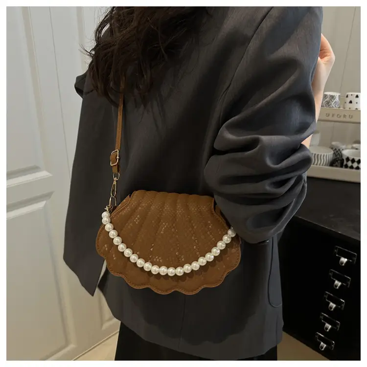 Pearl Chain Embossed Crossbody Bag for Women — feature 12