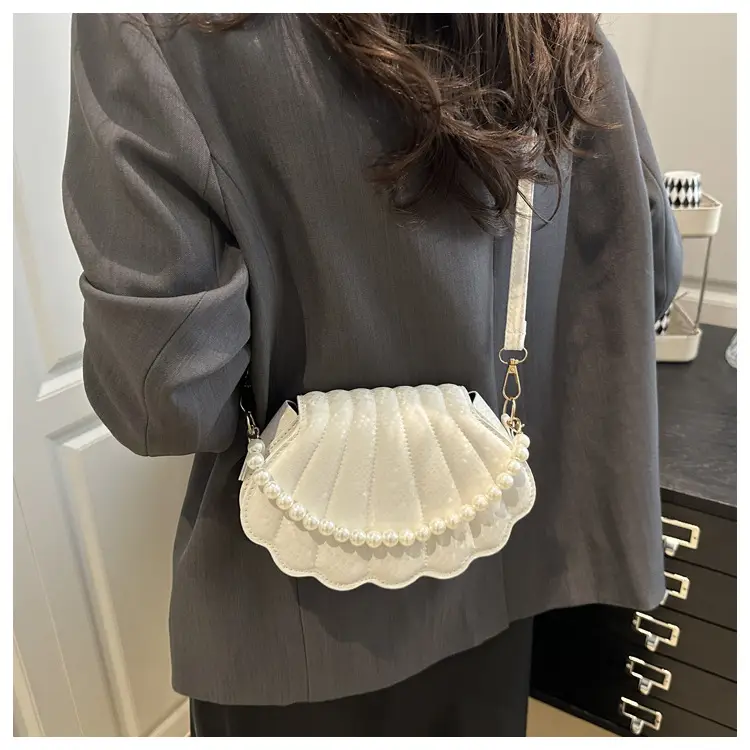 Pearl Chain Embossed Crossbody Bag for Women — feature 14