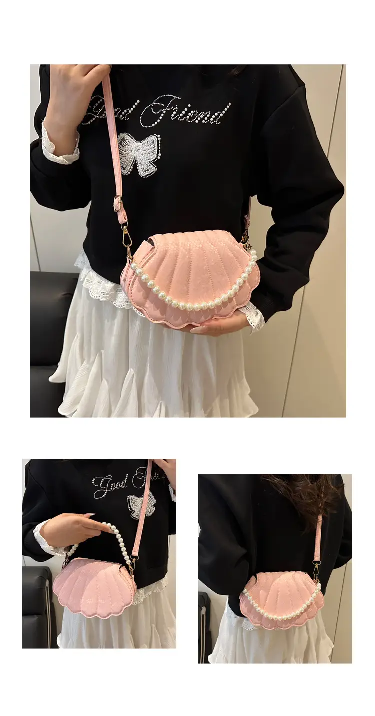 Pearl Chain Embossed Crossbody Bag for Women — feature 19