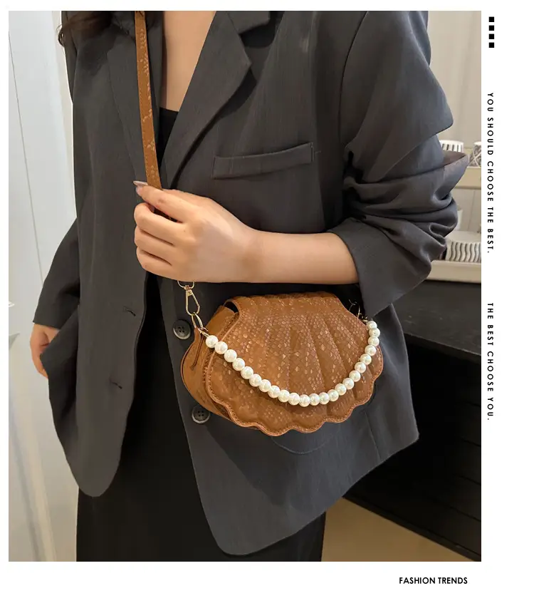 Pearl Chain Embossed Crossbody Bag for Women — feature 2
