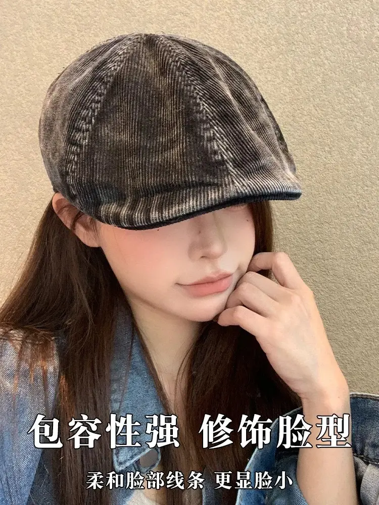 Japanese Retro Duckbill Cap for Women Autumn Winter Windproof Warm — feature 3