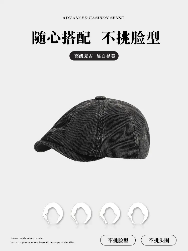 Japanese Retro Duckbill Cap for Women Autumn Winter Windproof Warm — feature 6