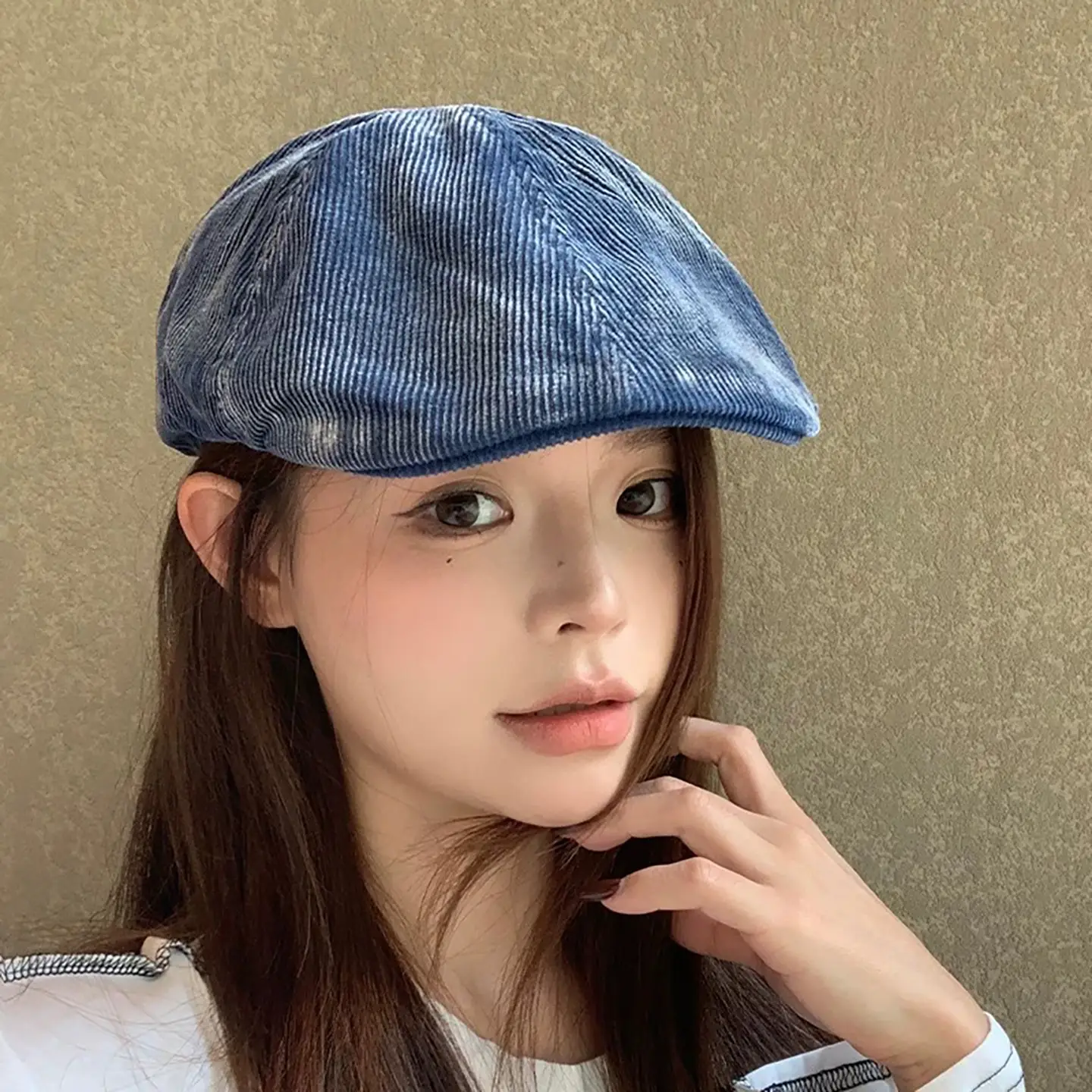 Japanese Retro Duckbill Cap for Women Autumn Winter Windproof Warm - Image 2