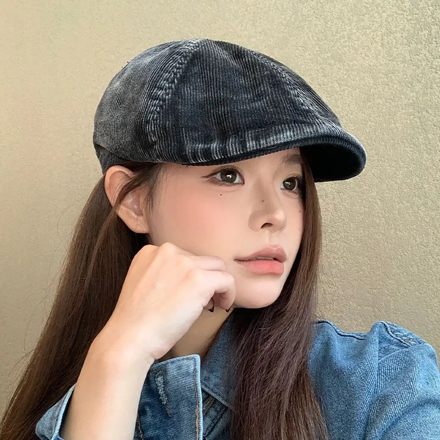Japanese Retro Duckbill Cap for Women Autumn Winter Windproof Warm - Image 3