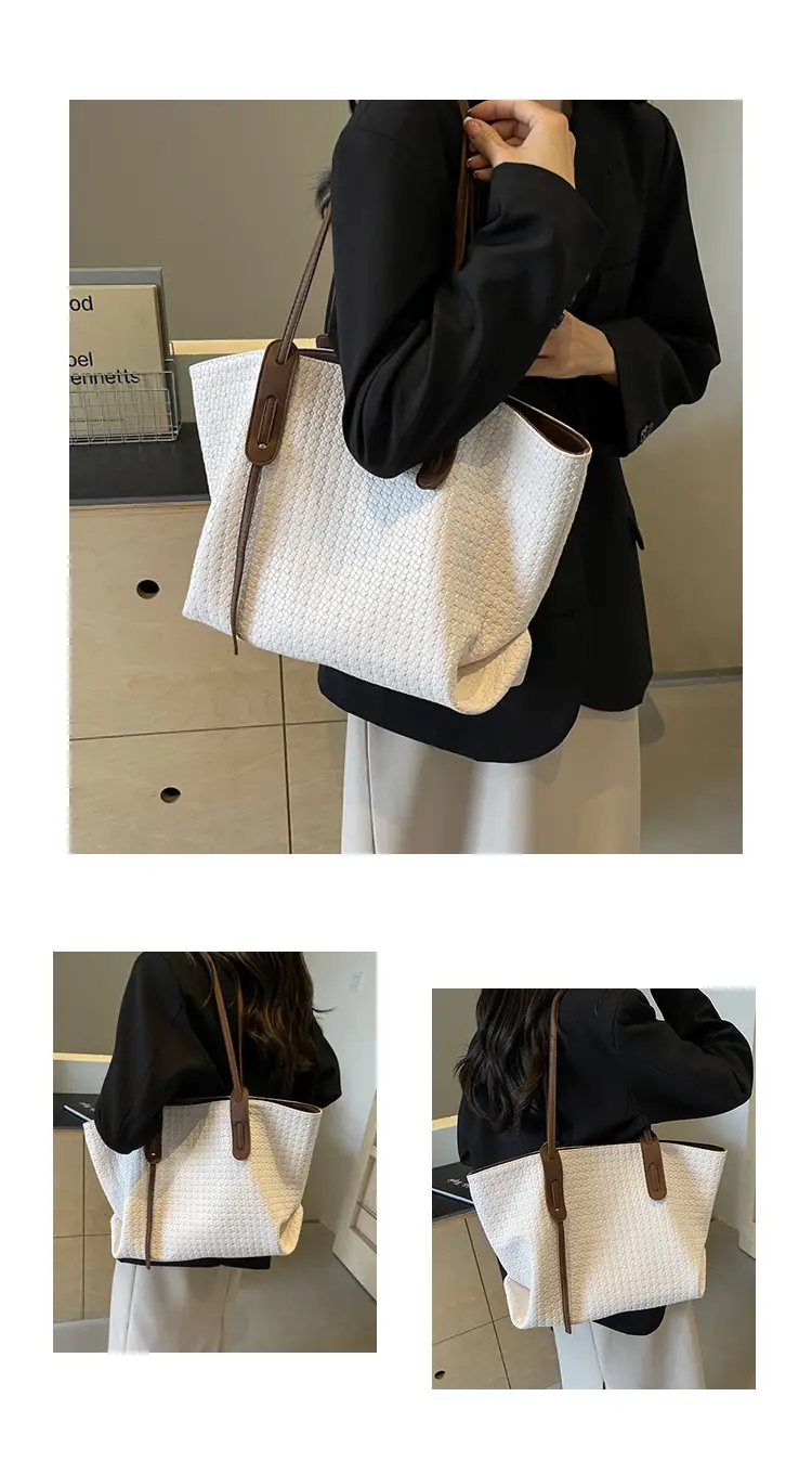 Black Crossbody Tote Bag with Embroidered Design — feature 10