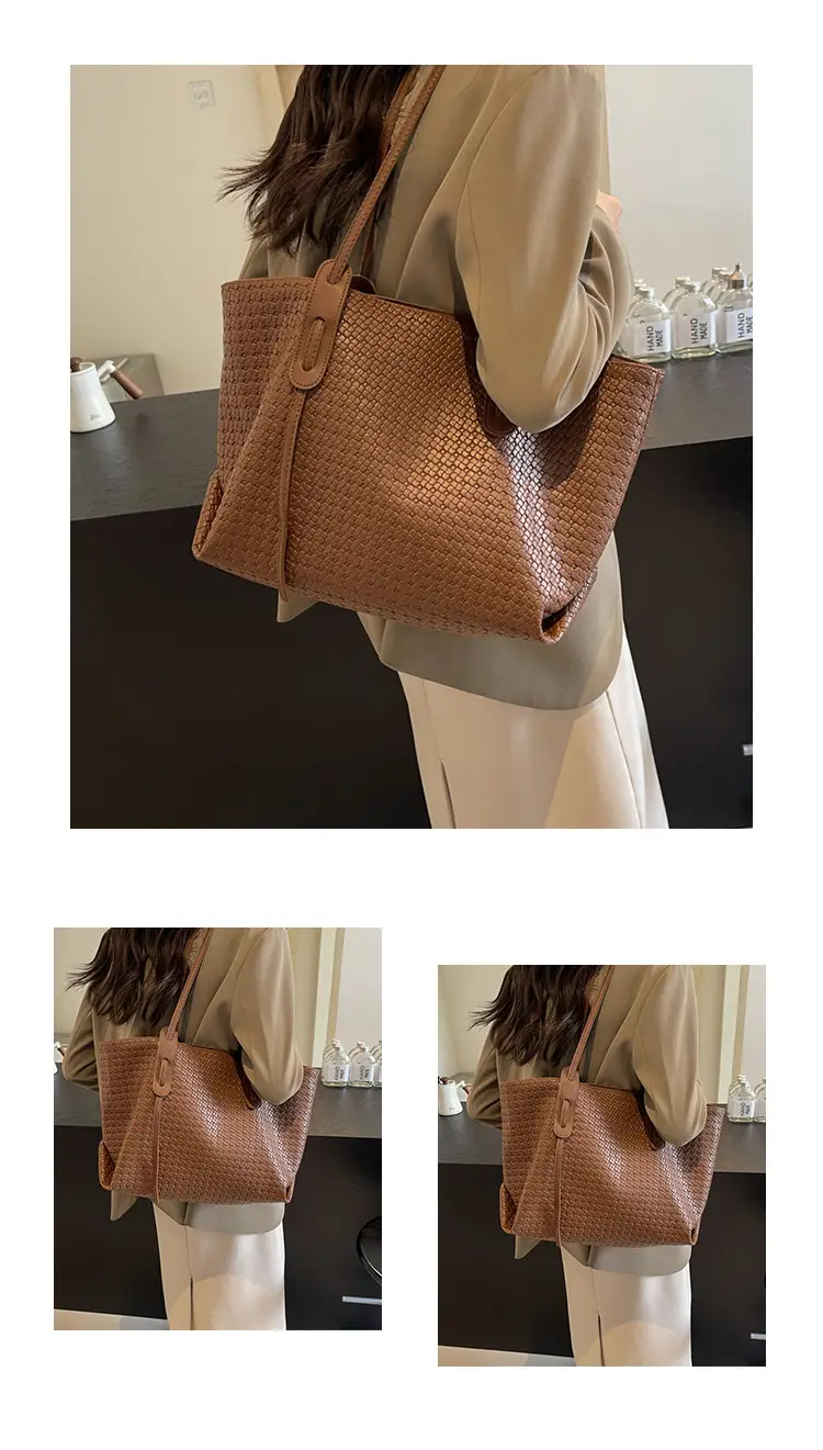 Black Crossbody Tote Bag with Embroidered Design — feature 12