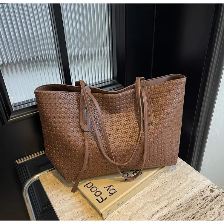 Black Crossbody Tote Bag with Embroidered Design — feature 15