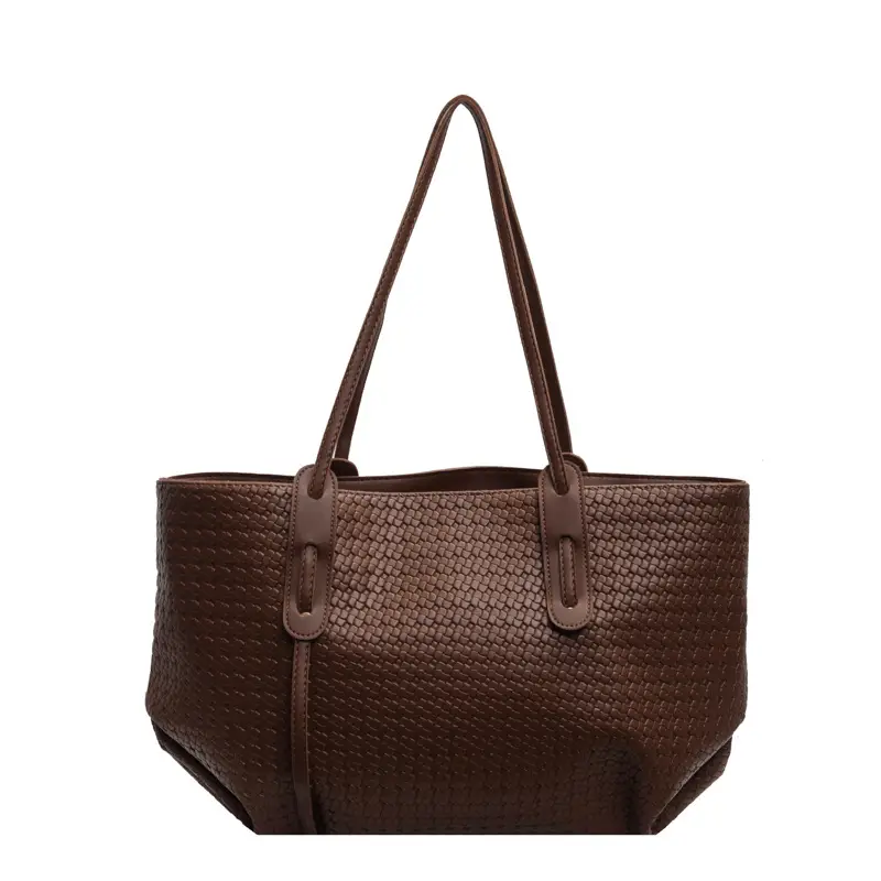 Black Crossbody Tote Bag with Embroidered Design - Image 2