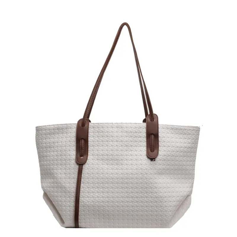 Black Crossbody Tote Bag with Embroidered Design - Image 3