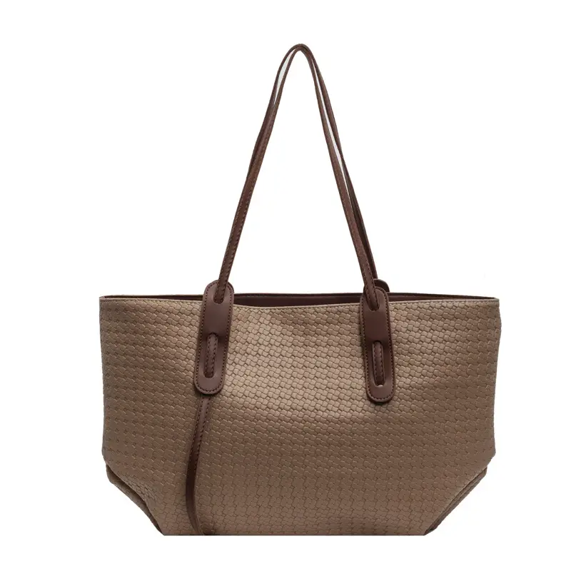 Black Crossbody Tote Bag with Embroidered Design - Image 4