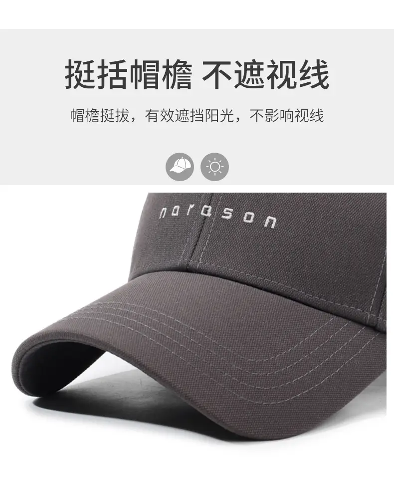 Men's Grey Baseball Cap with "NORRON" Logo — feature 2