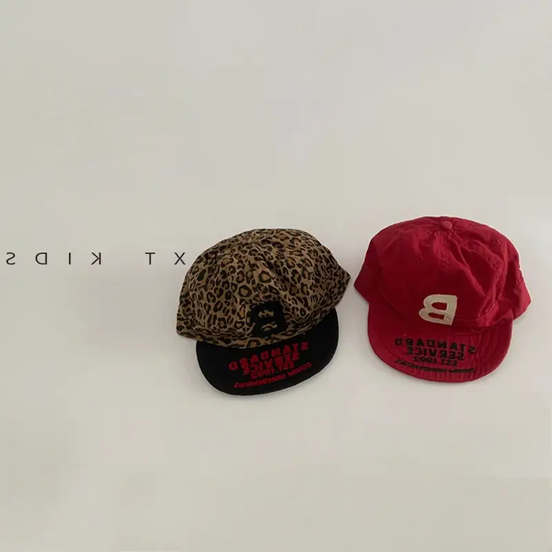Toddler Red Leopard Print Bucket Cap with Soft Bristle - Image 6
