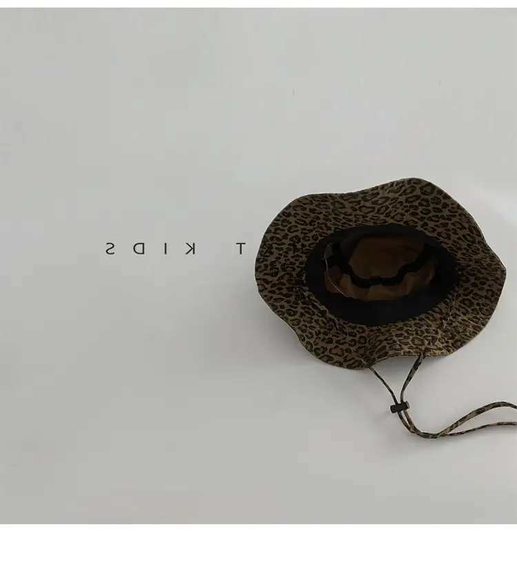 Toddler Red Leopard Print Bucket Cap with Soft Bristle — feature 7