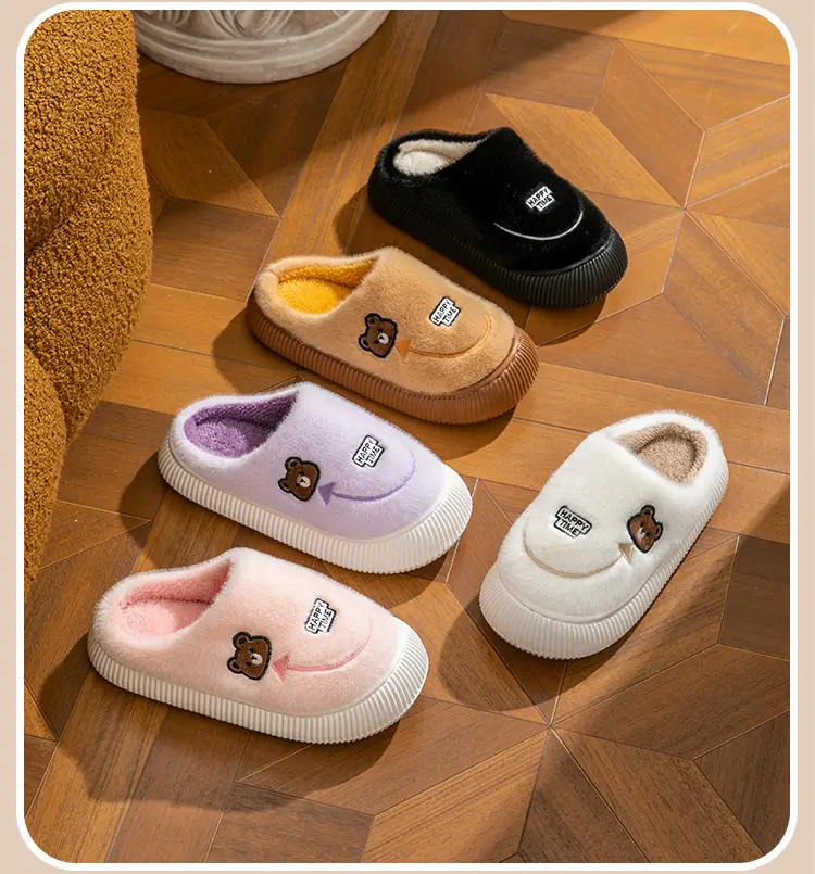 Men Winter Cotton Slippers White Bear Design — feature 24
