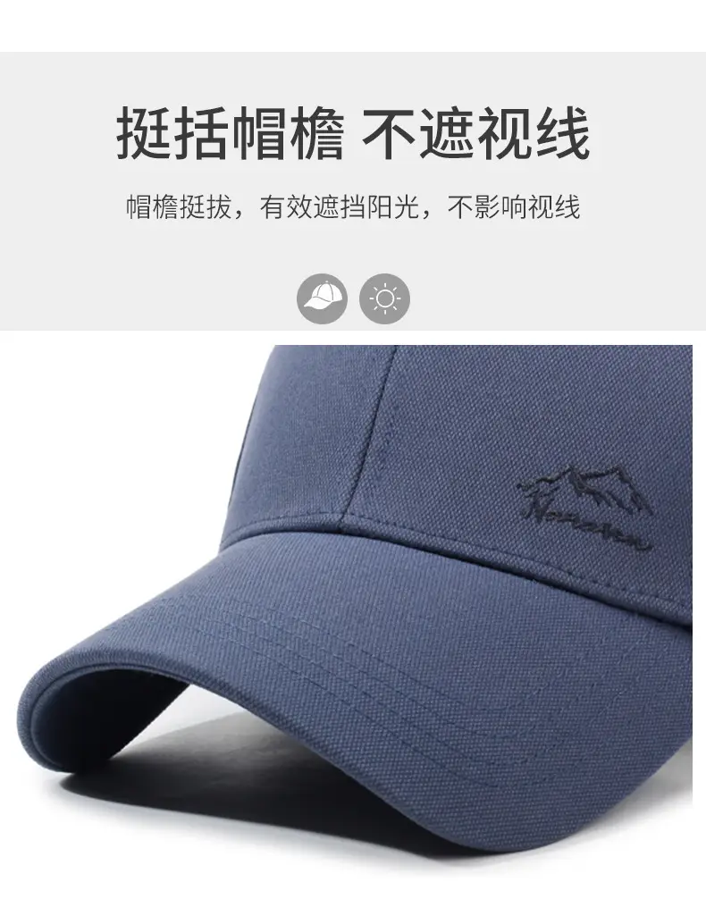 Men's Blue Baseball Cap with Logo, 1 Pc, Multi Color — feature 2