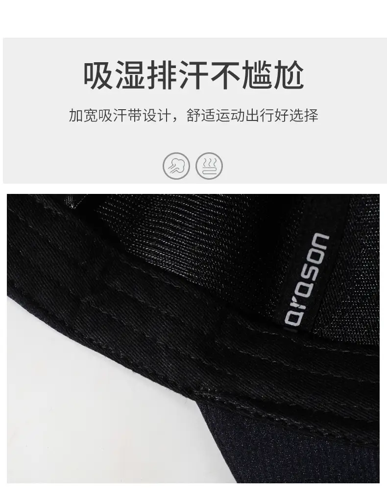 Men's Black Korean Style Baseball Cap — feature 3
