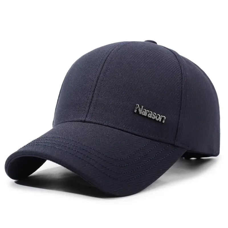 Men's Black Korean Style Baseball Cap - Image 4