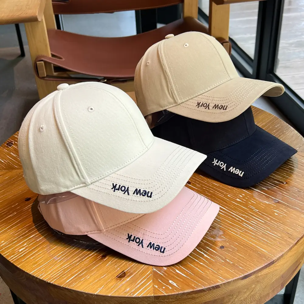 Men's Navy Blue Baseball Cap with Wide Brim & "MY" Logo — feature 4