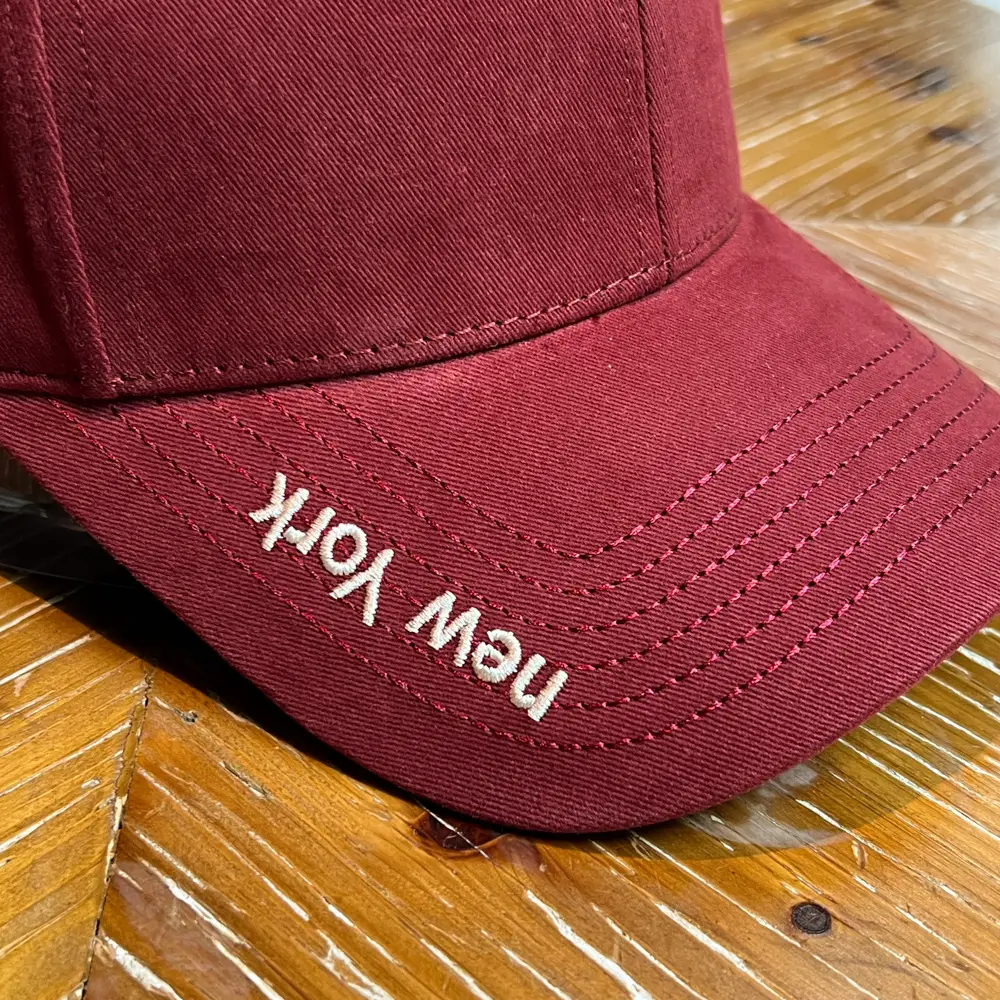 Men's Navy Blue Baseball Cap with Wide Brim & "MY" Logo — feature 5