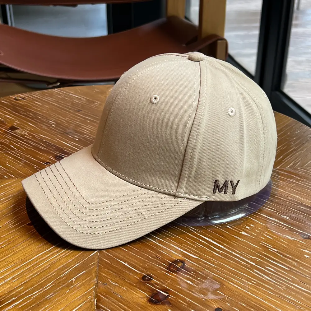 Men's Navy Blue Baseball Cap with Wide Brim & "MY" Logo - Image 5