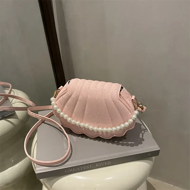 Pearl Embellished Pearl Leather Shoulder Bag for Women - Image 8