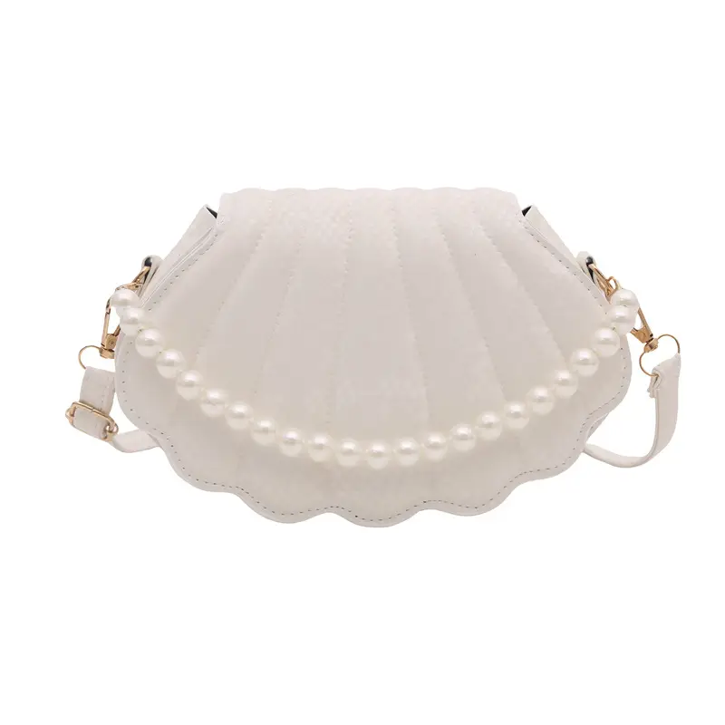 Pearl Embellished Pearl Leather Shoulder Bag for Women - Image 9